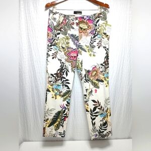 Cos Floral Cotton Ankle Pants. Ladies Size 10p